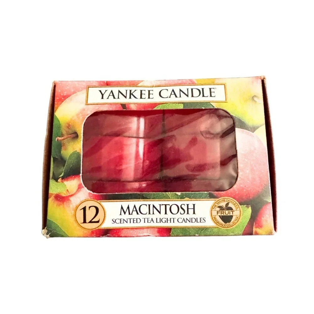 Yankee Candle Macintosh Scented Tea Light Candles - Lot of 3 Boxes (36 total)